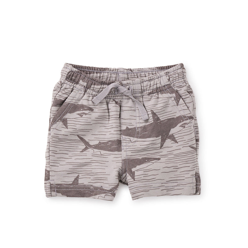 Printed Knit Baby Shortie - Stealth Sharks by Tea Collection FINAL SALE