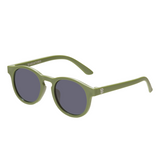 Green sunglasses on a white background