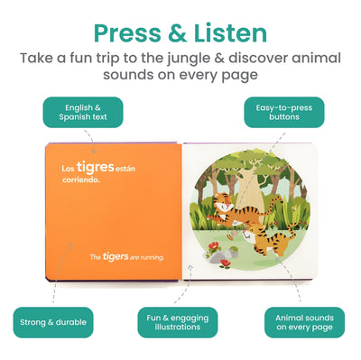 La Selva Bilingual Sound Book: Jungle Animal Sounds by Binibi