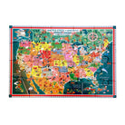 Colorful United States map puzzle on a white background