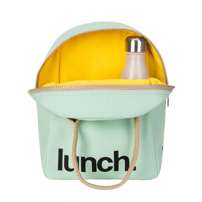 Zipper Lunch Bag - 'Lunch' in Mint by Fluf