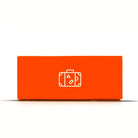 Orange box with a white suitcase icon on a white background