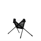 Black camping chair on a white background
