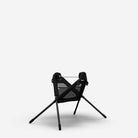Black portable chair on a white background