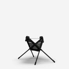 Black camping chair on a white background