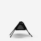 Black portable chair on a white background