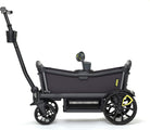Black and yellow stroller wagon on a white background