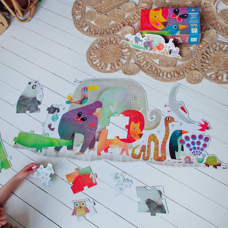 36 Piece Giant Floor Puzzle - Animal Parade by Djeco