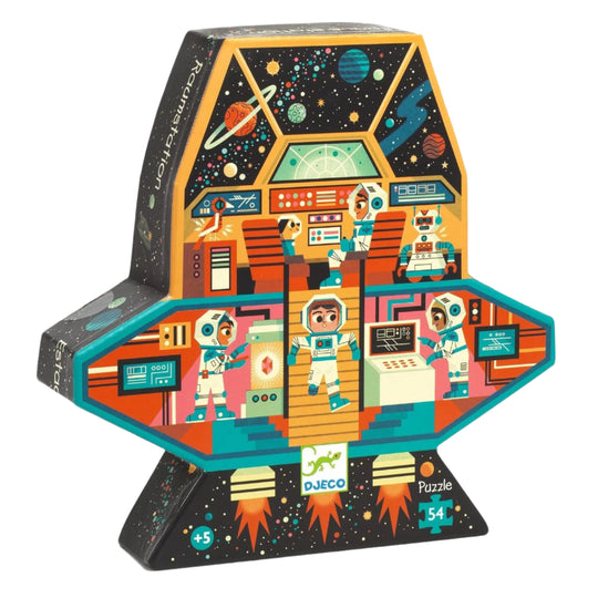 54 Piece Space Station Silhouette Puzzle by Djeco