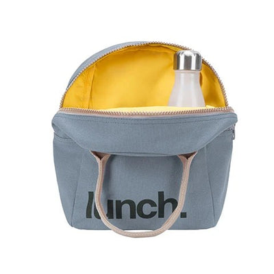 Zipper Lunch Bag - 'Lunch' in Blue by Fluf