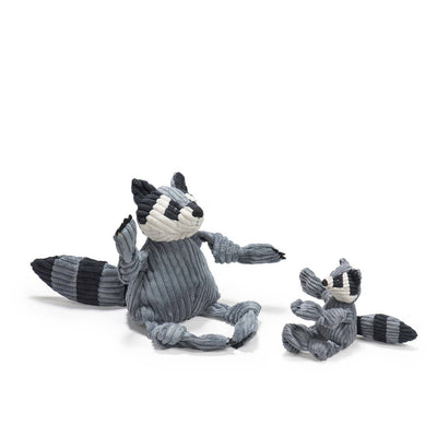 Reggie Raccoon Knottie Plush Dog Toy by Hugglehounds