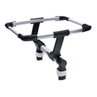 Black and silver adjustable stand on a white background
