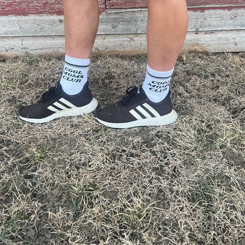 Cool Moms Club Socks - White by Disohrted Vintage