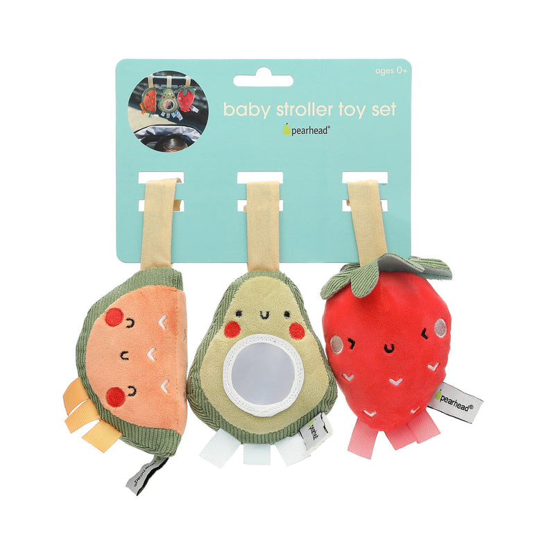 Stroller Toy Set of 3 - Fruit by Pearhead