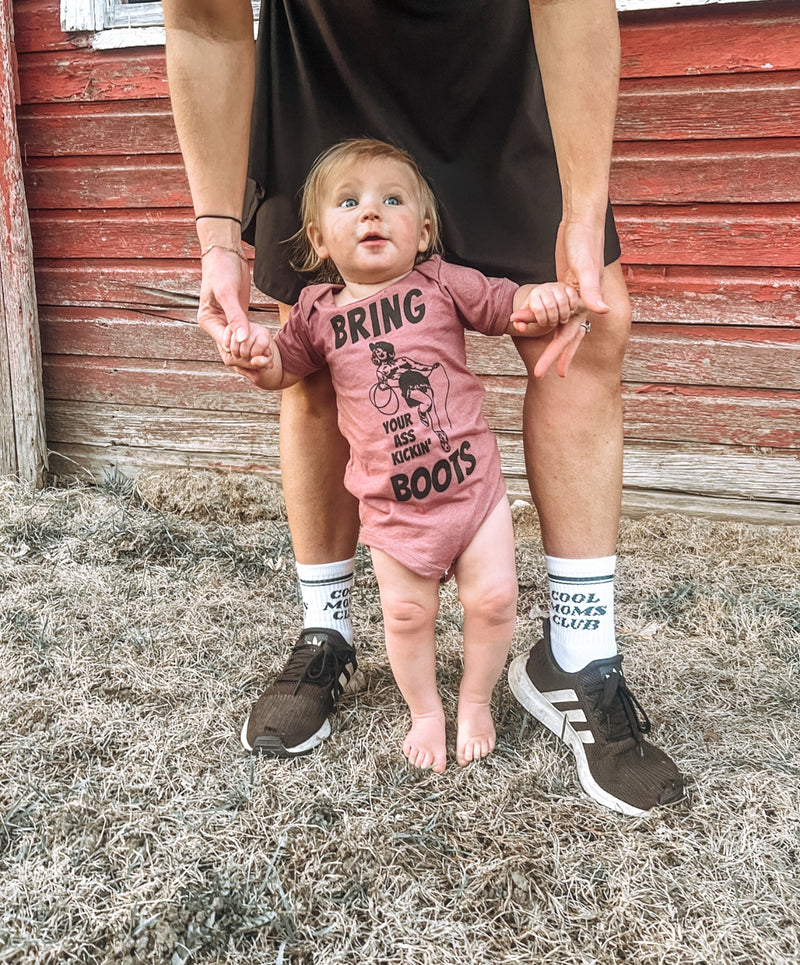 Cool Moms Club Socks - White by Disohrted Vintage