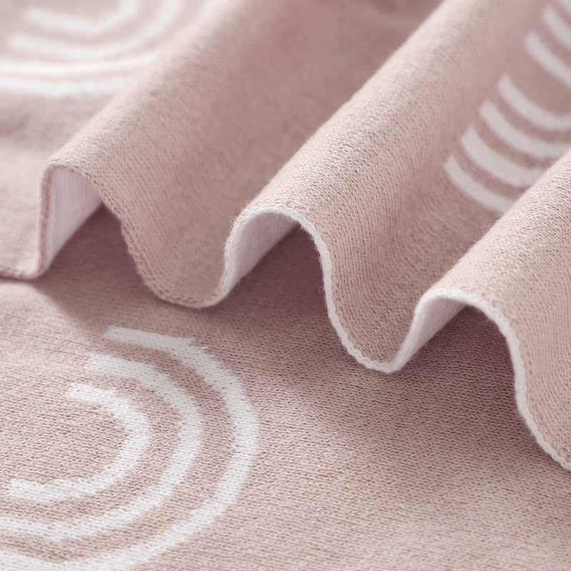 Luxury Cotton Receiving Blanket - Pink Rainbow by Bleu La La