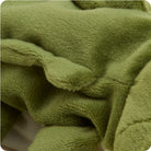 Close-up of a green textured fabric