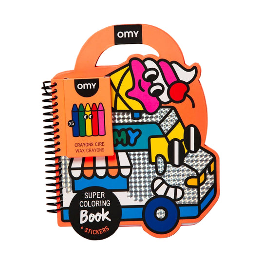Yummy Super Coloring & Sticker Book by OMY