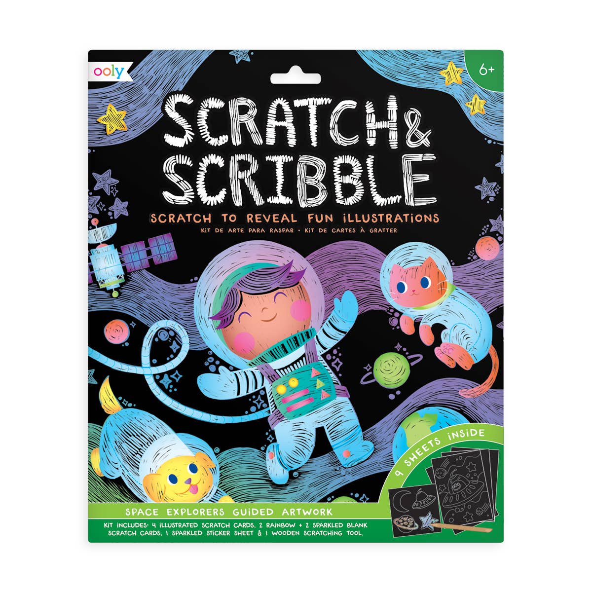 Scratch & Scribble - Outer Space Explorers by OOLY – Pacifier Kids Boutique