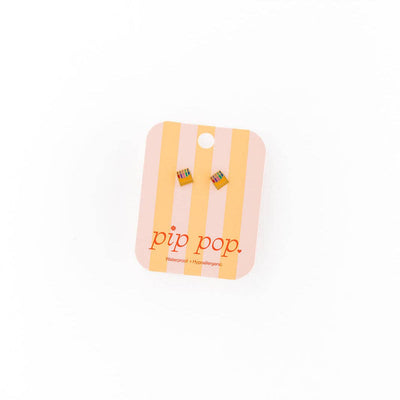 Crayons Earrings by Pip Pop Post