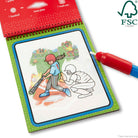 Coloring book with a baseball theme and a red marker, featuring the FSC logo.