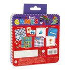 Packaging of magnetic fun games with colorful illustrations on a white background