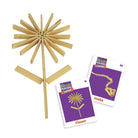 Wooden building sticks and cards with animal illustrations on a white background
