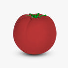 Red tomato with green stem on a white background