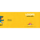 Book cover of 'Loops' by Jashar Awan with a yellow background and illustrations.