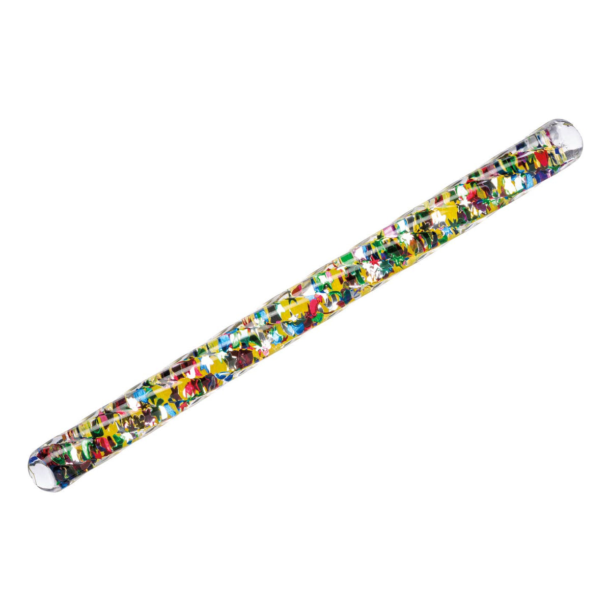 Colorful slap bracelet with a pattern on a white background