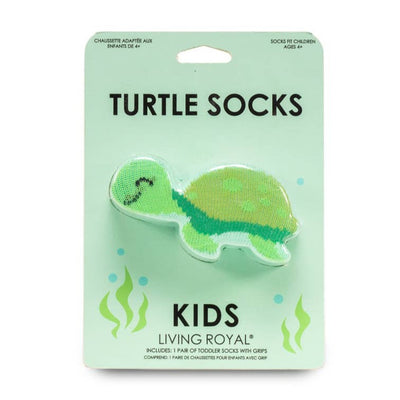 Turtle Kids Crew Socks by Living Royal