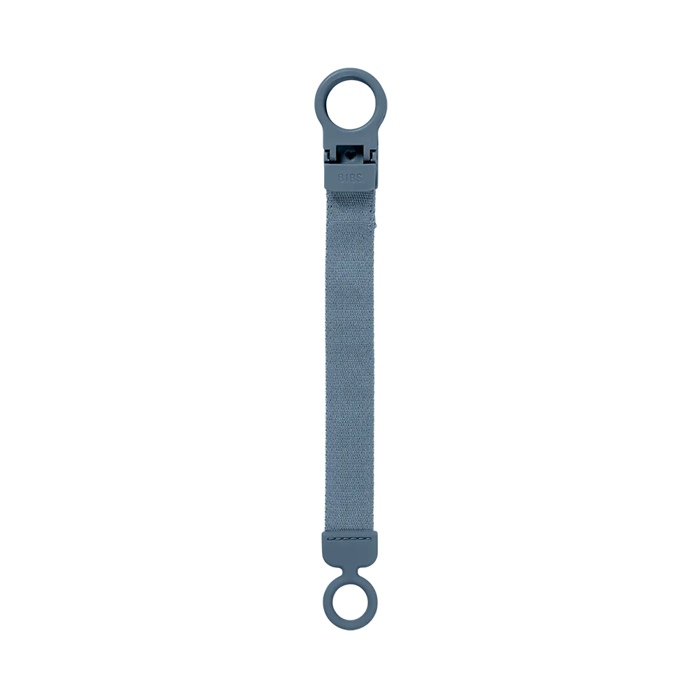 Light gray lanyard with ring on a white background