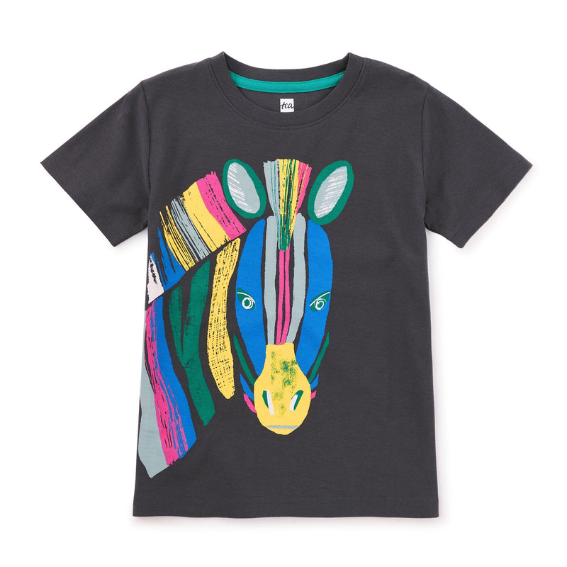 Bright Zebra Graphic Tee - Pepper by Tea Collection FINAL SALE