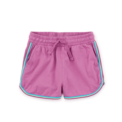 Rainbow Binding Track Shorts - Mulberry by Tea Collection FINAL SALE
