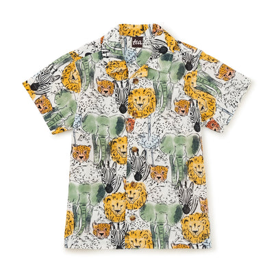 Printed Camp Shirt - Safari Toile by Tea Collection