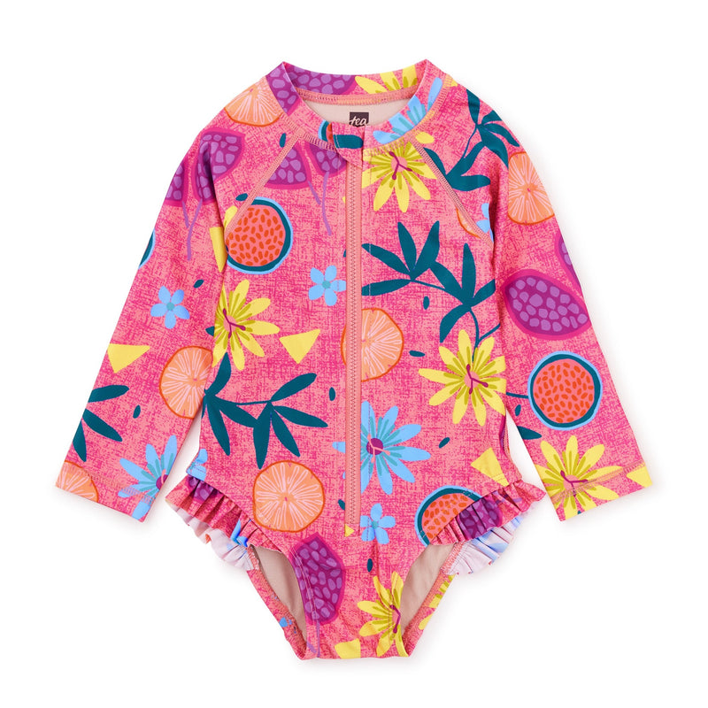 Rash Guard Baby Swimsuit - Fruit Floral Wax Print by Tea Collection