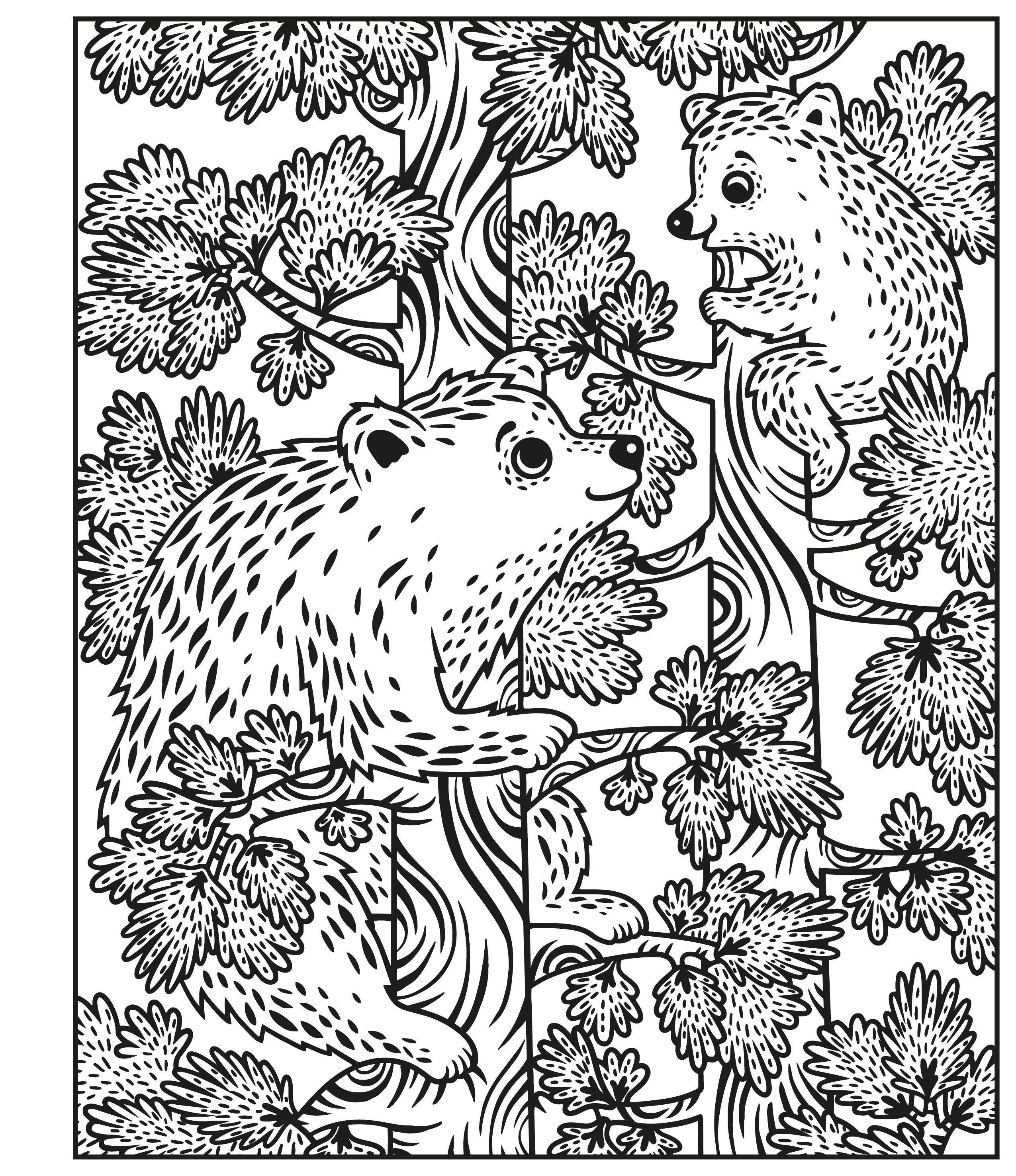Illustration from the Woodland Magic Painting Book published by Usborne, illustrated by Federica Iossa.