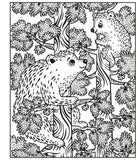 Illustration from the Woodland Magic Painting Book published by Usborne, illustrated by Federica Iossa.