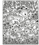 Illustration from the Woodland Magic Painting Book published by Usborne, illustrated by Federica Iossa.