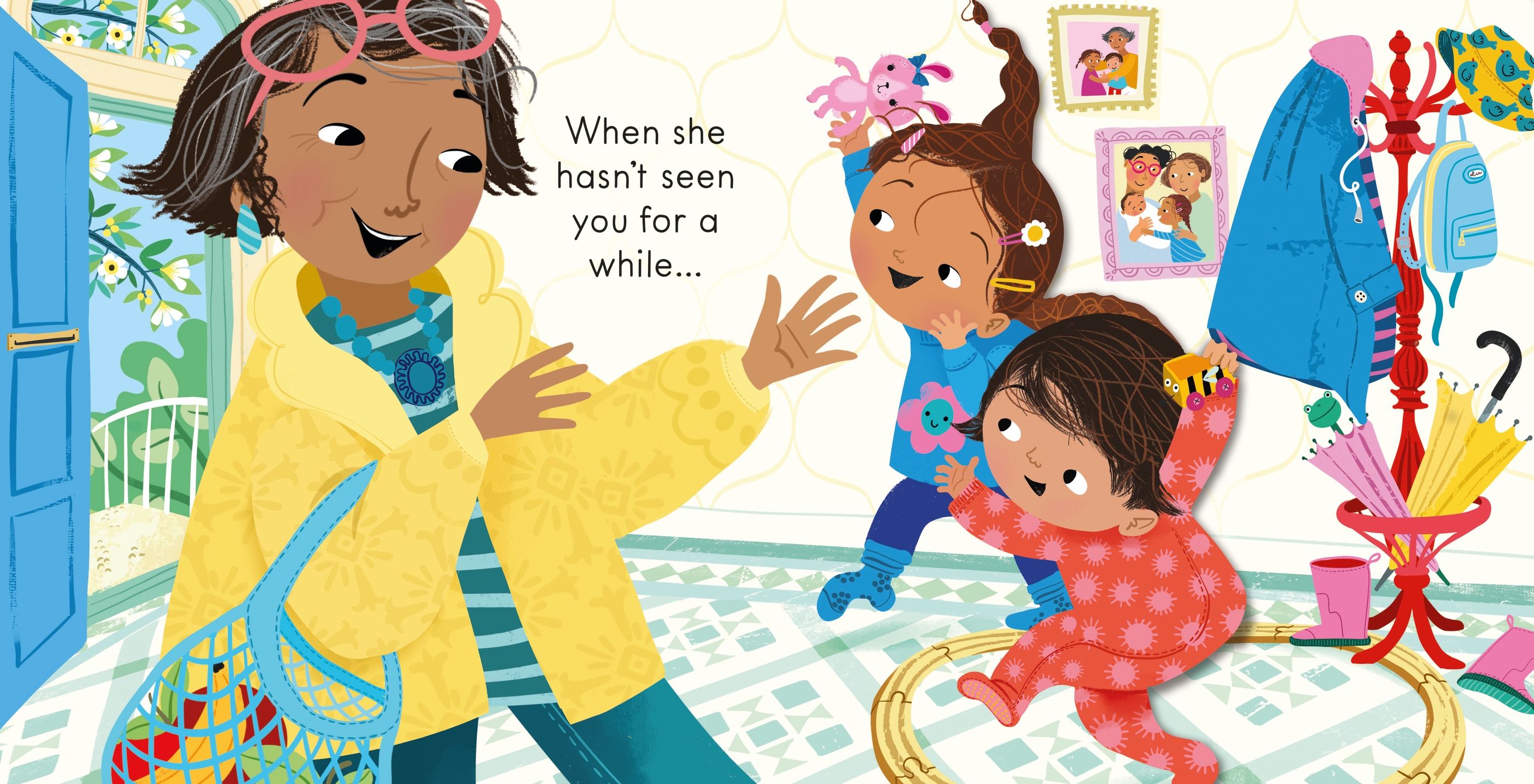 Children's book cover with characters and text