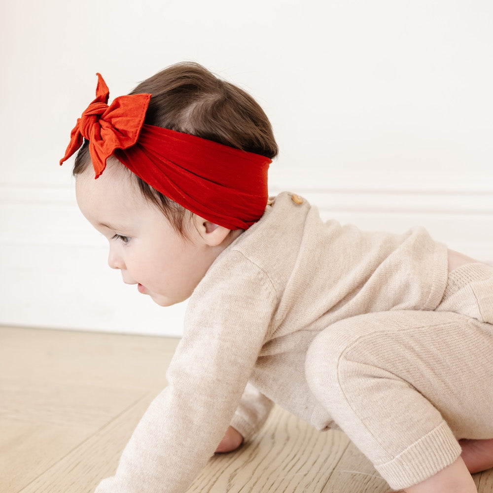 Nylon Headband Baby Bling Bows Meadow Knot Headband Sienna By Baby