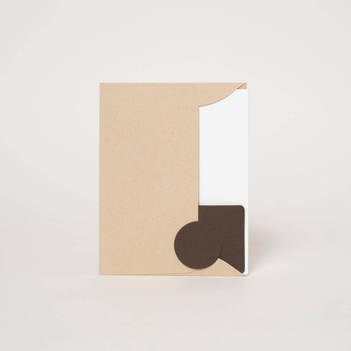 Kraft paper box with a brown flap on a white background