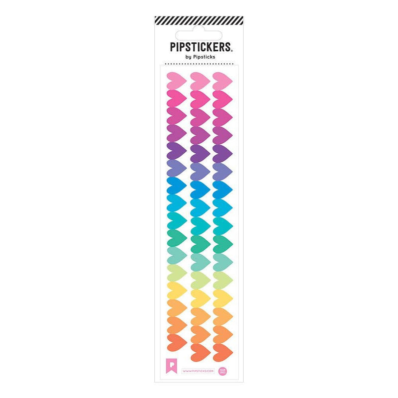 Fuzzy Rainbow Hearts Stickers by Pipsticks