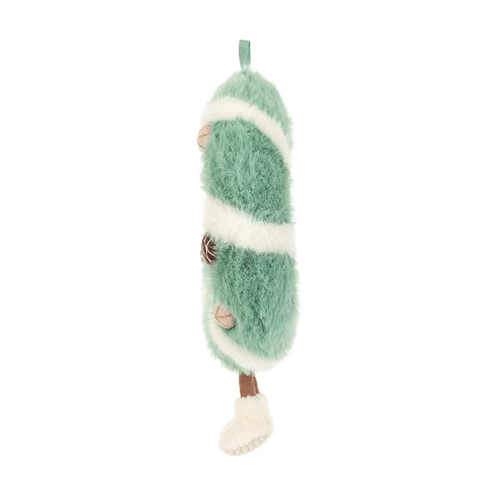 A mint green and white faux fur, shown on a plain white background.