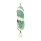A mint green and white faux fur, shown on a plain white background.
