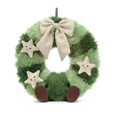 Amuseable Nordic Spruce Wreath - 13.7x7 inch by Jellycat