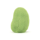 Green textured object on a white background