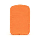 Orange textured square object on a white background