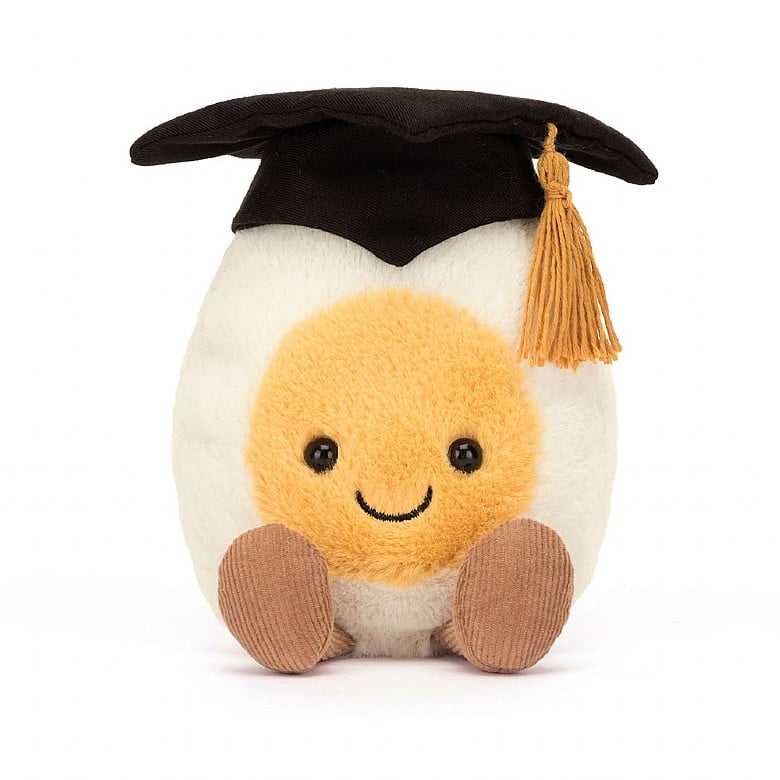 Amuseable Boiled Egg Graduation - 6 Inch by Jellycat