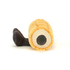 Toy with a yellow and gray design on a white background